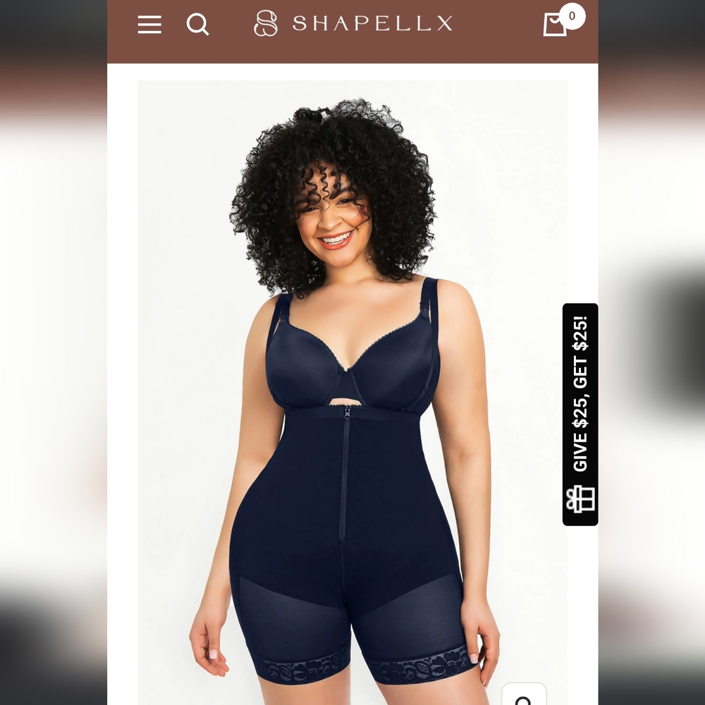 Shapellx Air Slim Bonded Waist & Peach Pop Bodysuit 3X